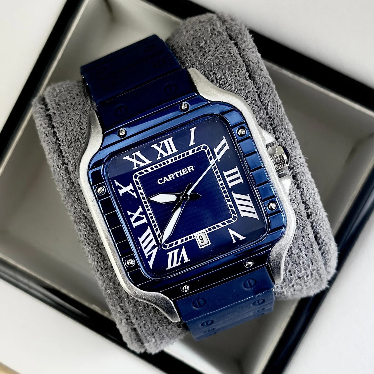 Reloj Cartier Santos Goma